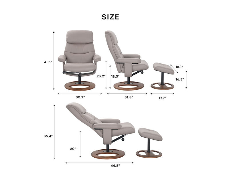 Avery Recliner with Ottoman