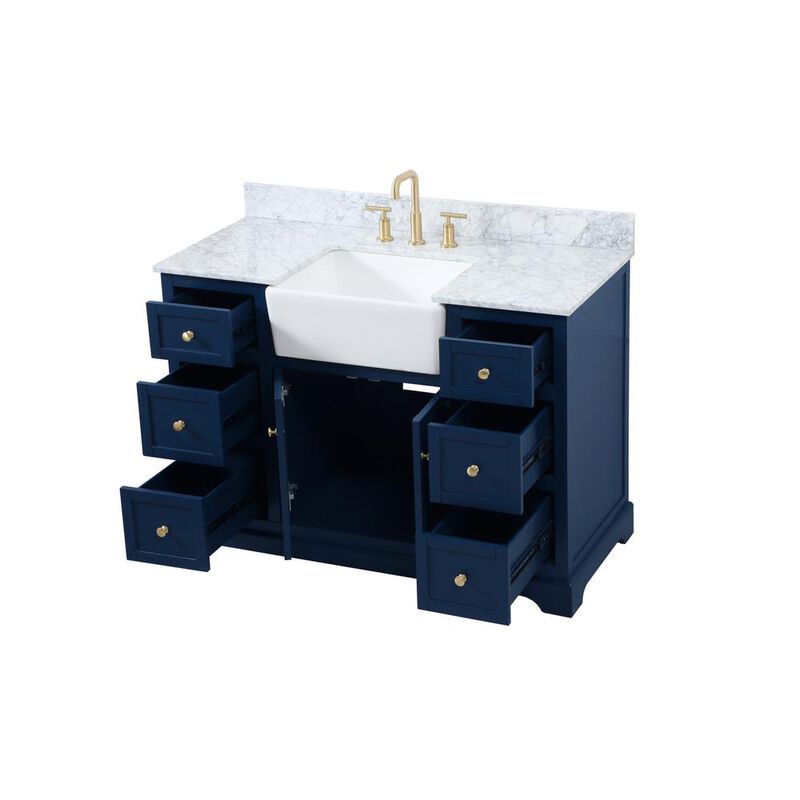 Elegant Kitchen and Bath 48 inch Single bathroom vanity in blue