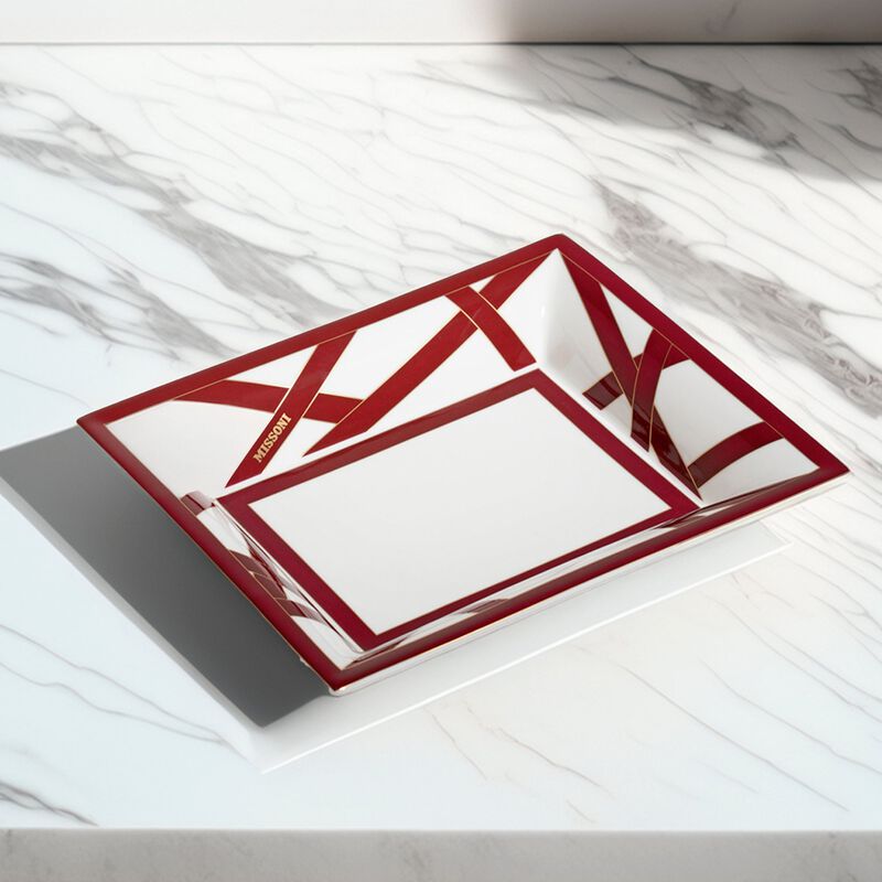 Tray NASTRI BORDEAUX, L 10.83" &times; W 9.17" &times; H 2.13" image number 2