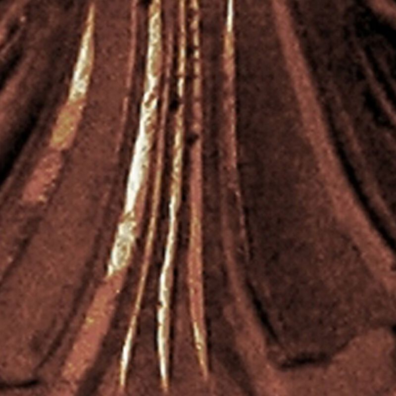 Hand Carved Wooden Wall Shelf with Floral Design Display, Brown - Benzara