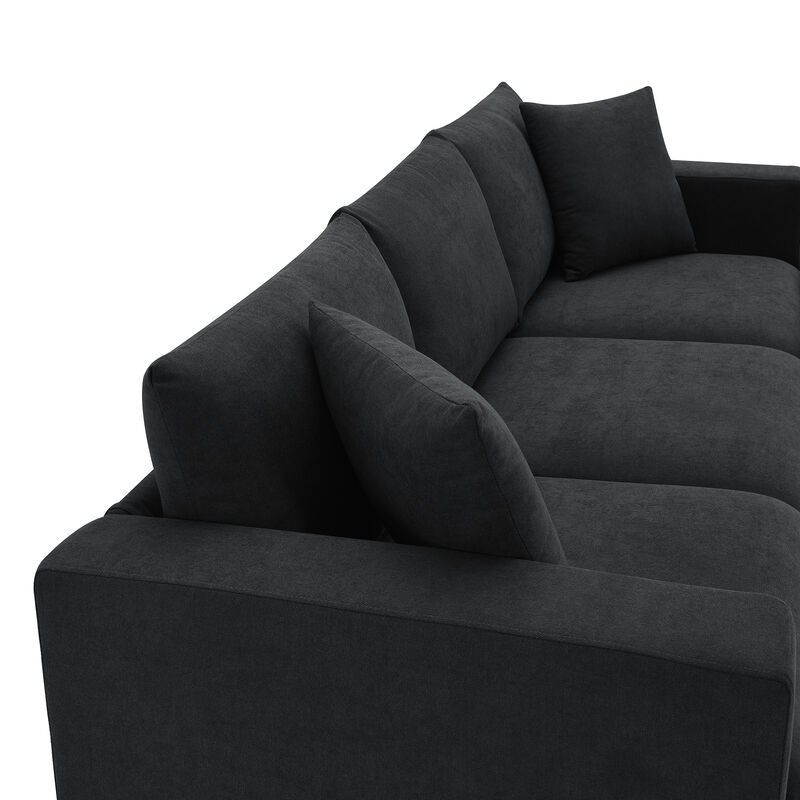 Merax Modern L-shaped Couch Set Sectional Sofa