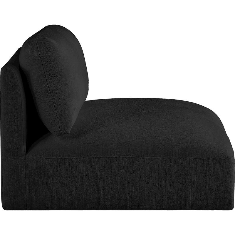 Meridian Furniture Ease Black Polyester Fabric Armless
