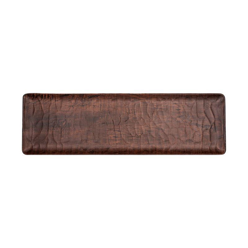 Turgla Composite 20.75" x 6.25" x h:0.5" Rectangular Brown Composite Platter