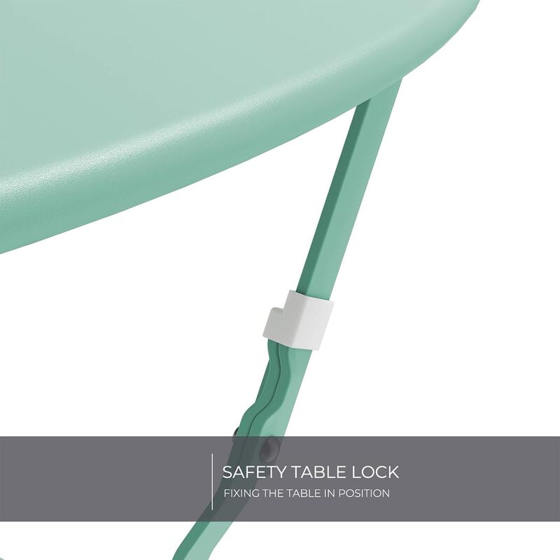 Mondawe Powder Coated Iron Folding Chair,Foldable for Storage W/ Floor Pads,Rust-Proof,Patio