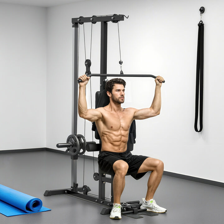 Hivvago Adjustable Lat Pull Down Machine for Upper Body Workouts