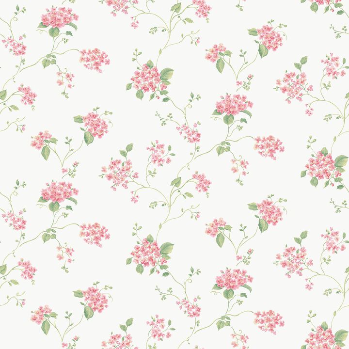 Miniatures 3 Hydrangea Trail Pink Wallpaper G68718