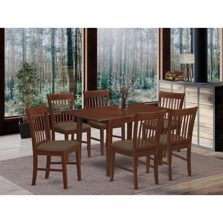 7 Pc Kitchen dinette set- Table with 6 Kitchen Dining Chairs