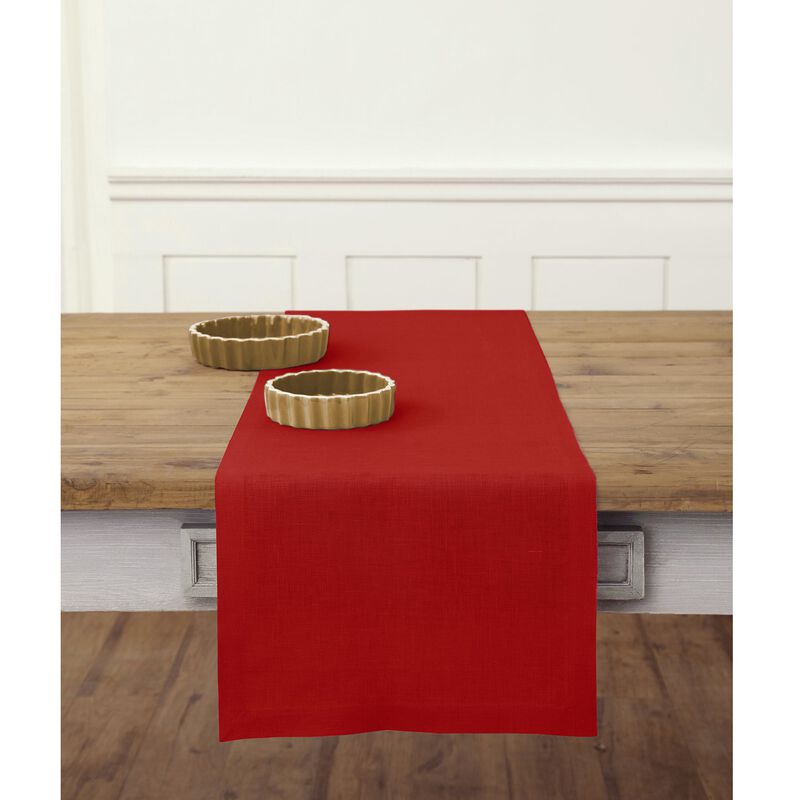 Solino Home Fete 100% Linen Table Runner &ndash; Handcrafted, Machine Washable, Perfect for Holiday and Everyday Dining