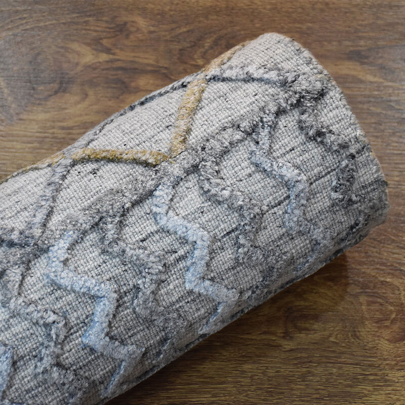 RUGSOTIC CARPETS HAND WOVEN FLAT WEAVE KILIM POLYESTER ECO-FRIENDLY AREA RUGS  - Geometric Modern Design, Low Pile  Handmade Area Rugs (DP0009) image number 7