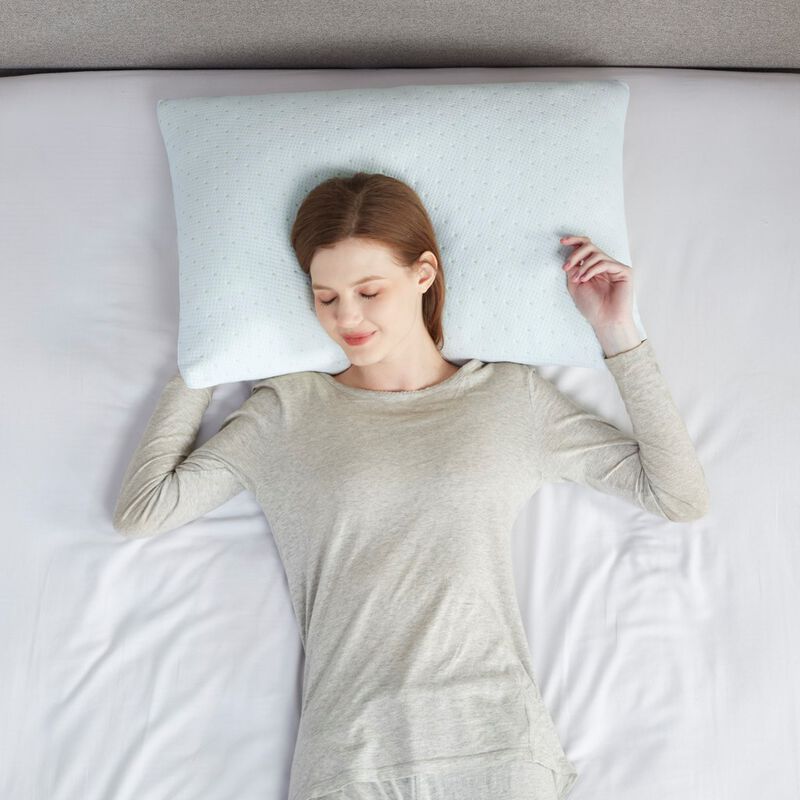 Gracie Mills Lynne Solid Shredded Memory Foam Pillow with Bamboo Blend Cover image number 3