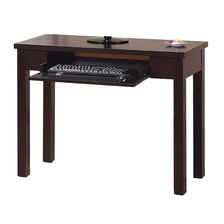 Computer Desk, Flip-Down Keyboard Drawer, 39 Inch, Red Cocoa Brown