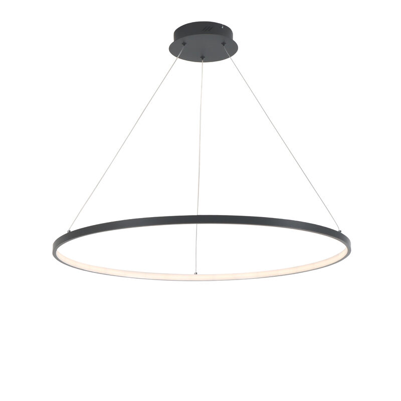 32 inch Circle Chandelier Round Kitchen Island Pendant Remote Dimmable image number 0