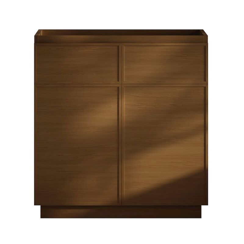 St. Tropez 36" Freestanding Bathroom Vanity Cabinet without Top in Brown Oak image number 0