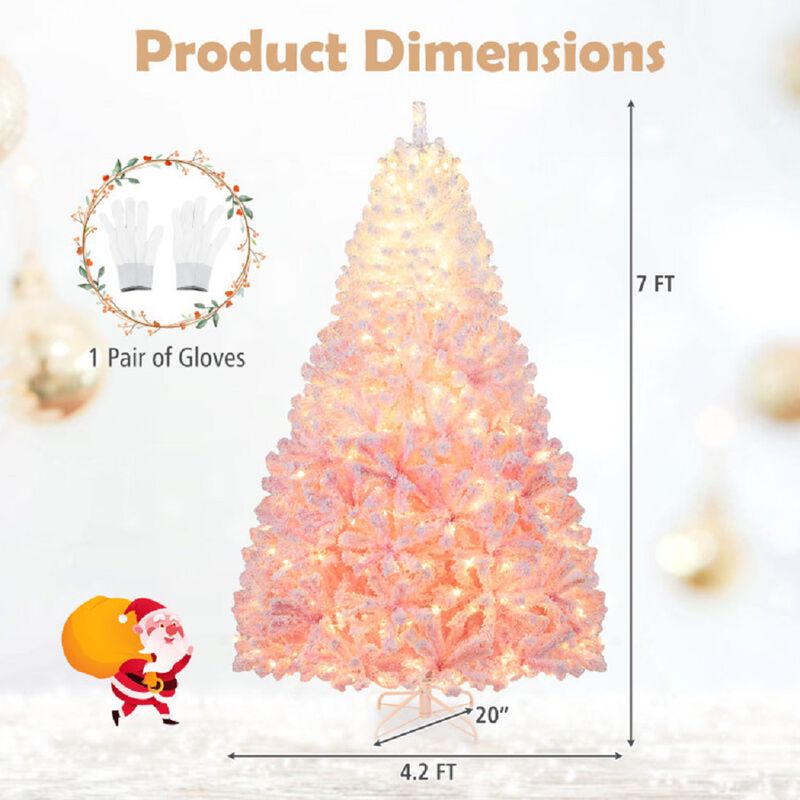 Holiday Artificial Christmas Tree with Warm White LED Lights and 8 Lighting Modes image number 2