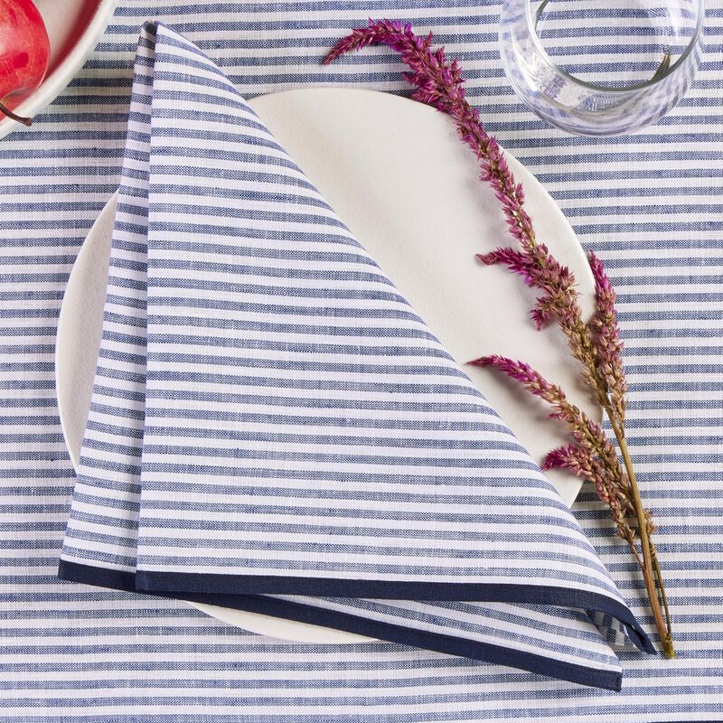 Solino Home 100% Pure Linen Dinner Napkins 20 x 20 Inch Set of 4 - Carmine