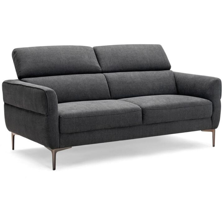 Hivvago Modern Fabric Loveseat Sofa Couch with Adjustable Headrest