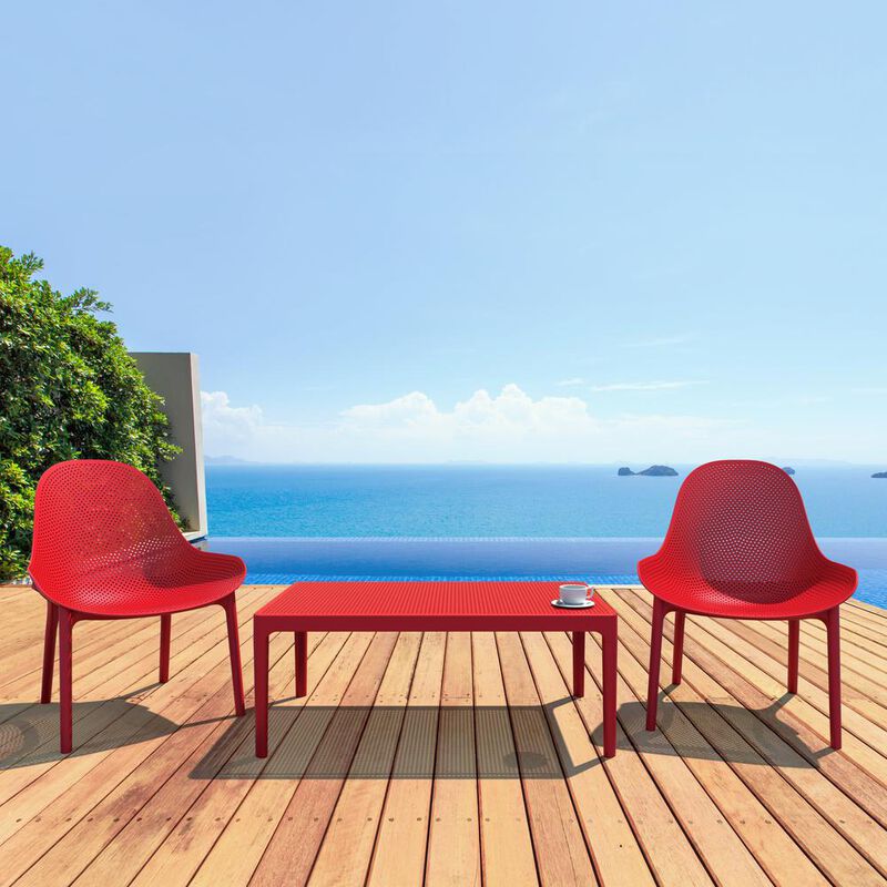 Belen Kox Lounge Chair, Set Of 2, Red, Belen Kox image number 2