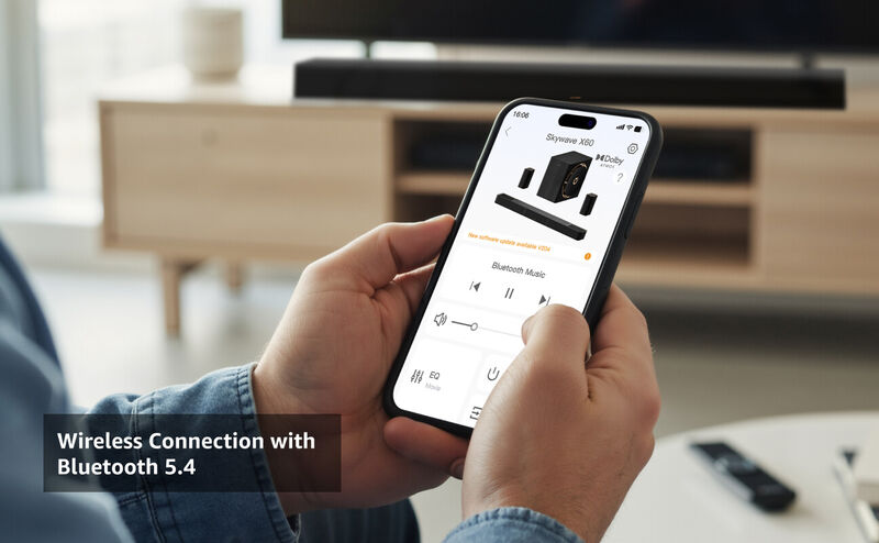 ULTIMEA Skywave Series 7.1.4ch Professional Wireless Surround Sound System for TV w/Dolby Atmos, 840W Sound Bar with 8" Wireless Subwoofer image number 7