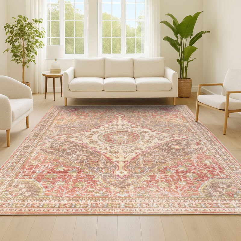 Petras Modern Ornate Medallion Area Rug