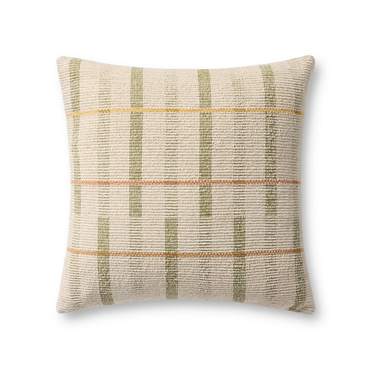 Ivory/Green 20''x20'' Cover Only Pillow