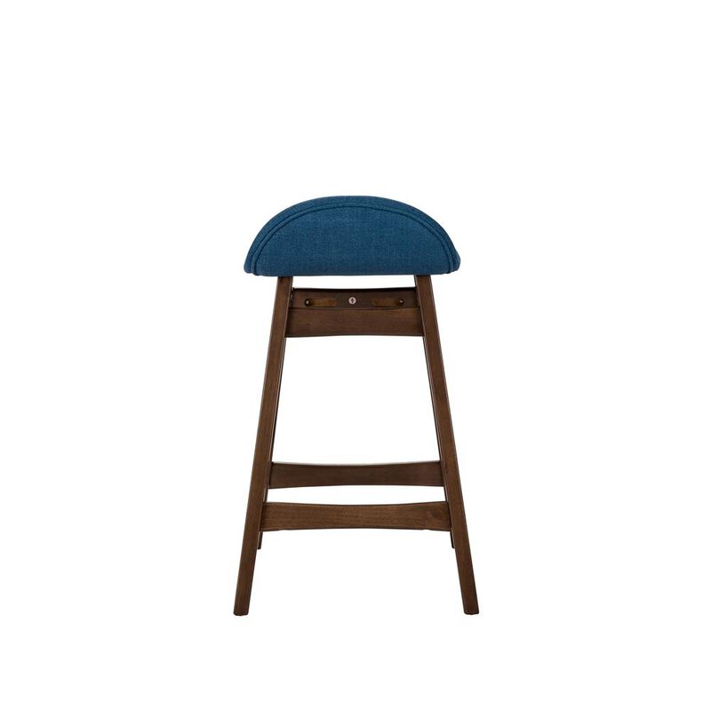 Liberty Furniture Space Savers 24 Inch Counter Chair - Blue (RTA)-Set of 2 in Satin Walnut image number 2