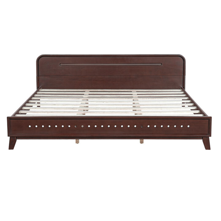 Fedhix solid pine wood king size bed frame