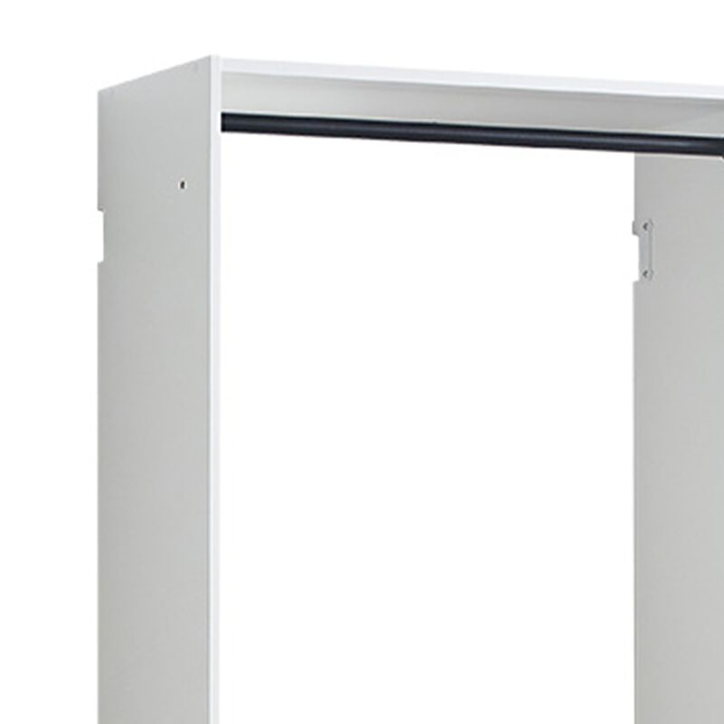 Vedz Walk in Closet w 2 Drawers, 5 Shelves, 3 Hanging Rods, White