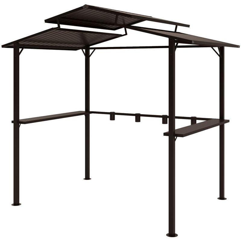 Hivvago Backyard Grill Gazebo 8x5 with Shelves image number 0