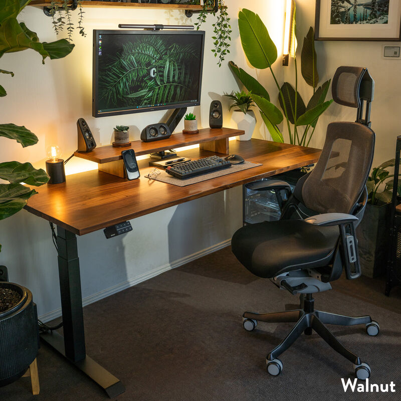 Desky Dual Hardwood Sit Stand Desk image number 2