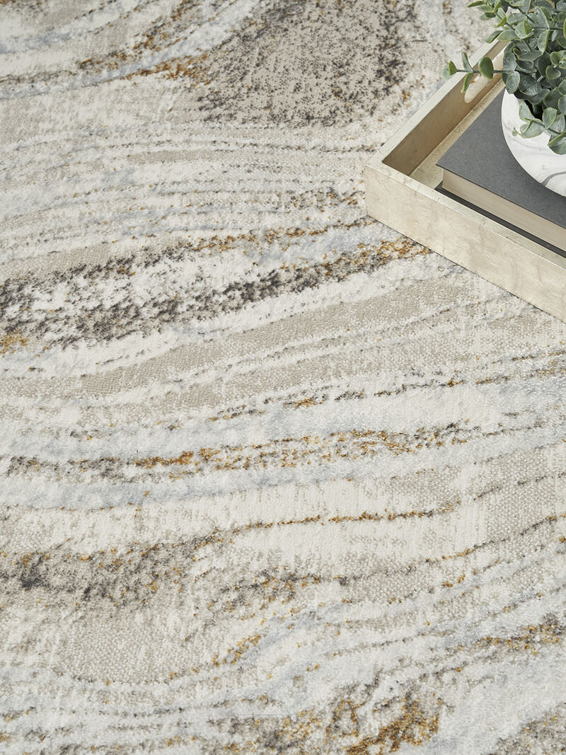 Glitz GLZ22 Gray/Gold 5'3" x 7'3" Rug