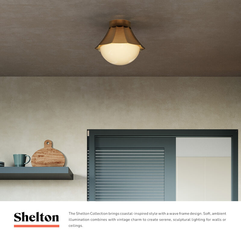 Shelton 12 in Semi Flush Mount with Glass image number 6