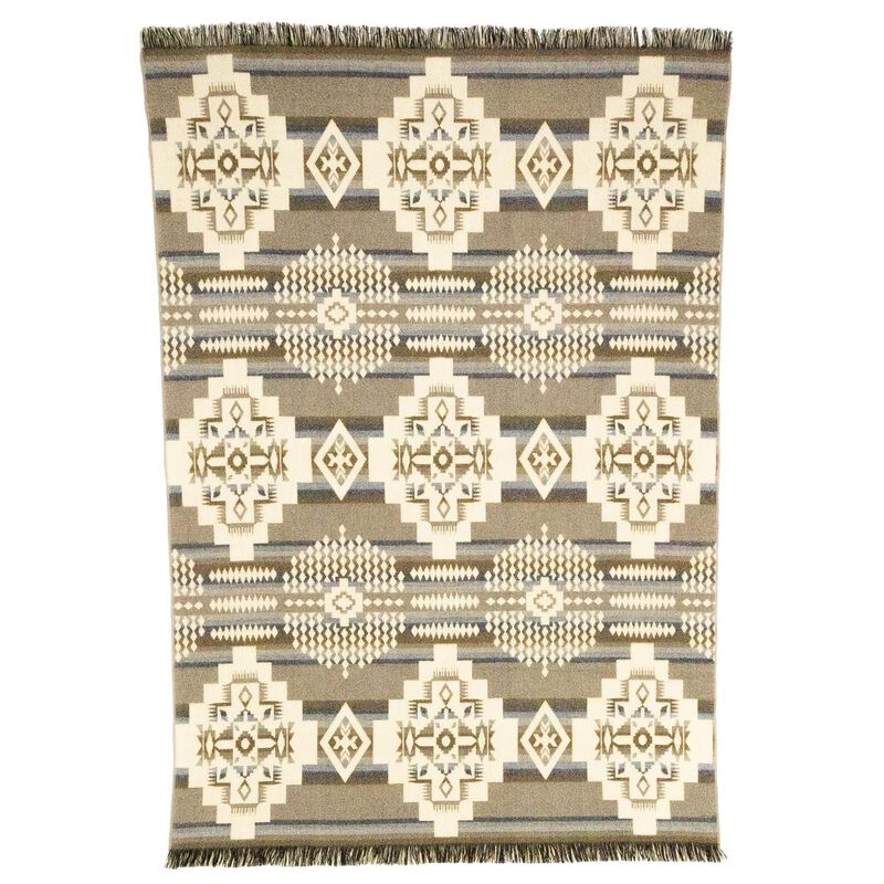 HomeRoots Gray Woven Acrylic Reversable Throw image number 5