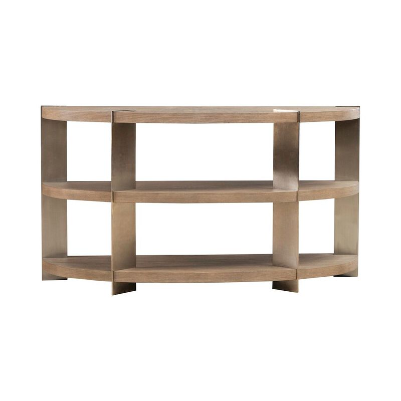 Liberty Furniture Harlow Living Room Sofa Table  - Sandstone & Satin Nickel image number 2