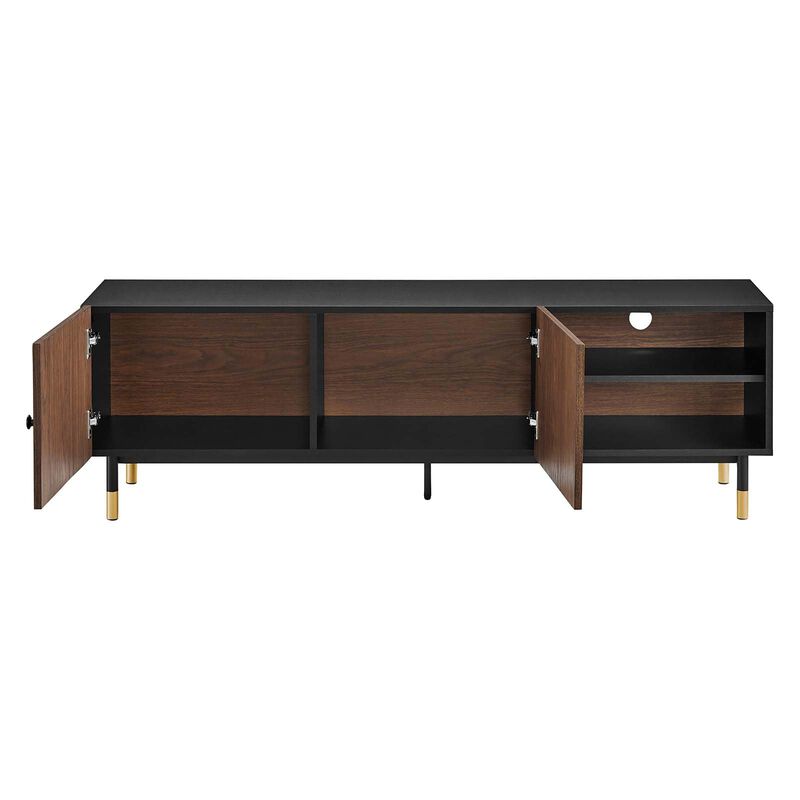 Modway EEI-6282-BLK-WAL Nexus 60" TV Stand, Black Walnut image number 5