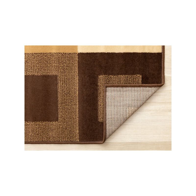 Novelle Home Functional Style Brown Beige Geometric Rug, 5'3 x 7'5 image number 4