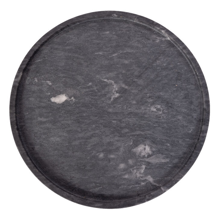 Saboga Home&trade; Decorative Round Marble Tray