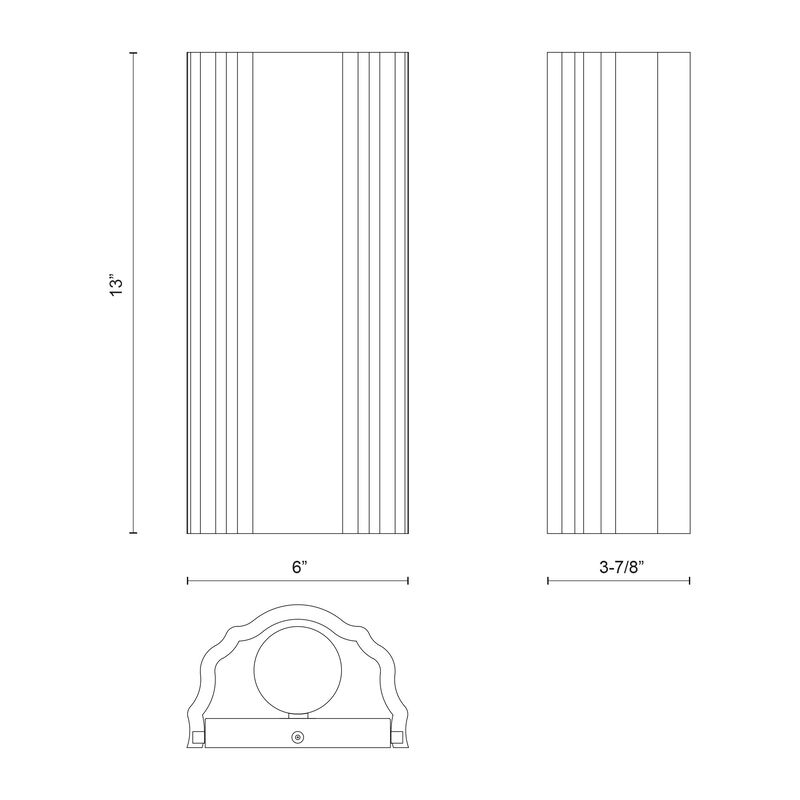 Martine 6-in Antique White 2 Lights Damp-Rated Wall/Vanity Light image number 4