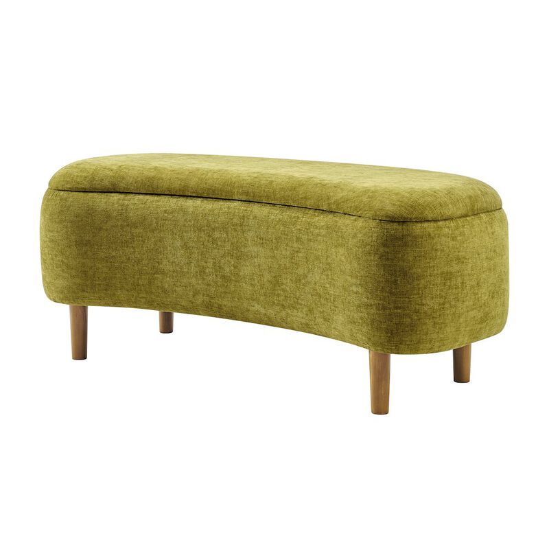 Leony Chenille Storage Bench