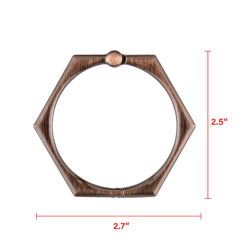 Rust-Proof Hexagon-Shaped Shower Curtain Hooks with Clasp Closure, Set of 12 image number 9