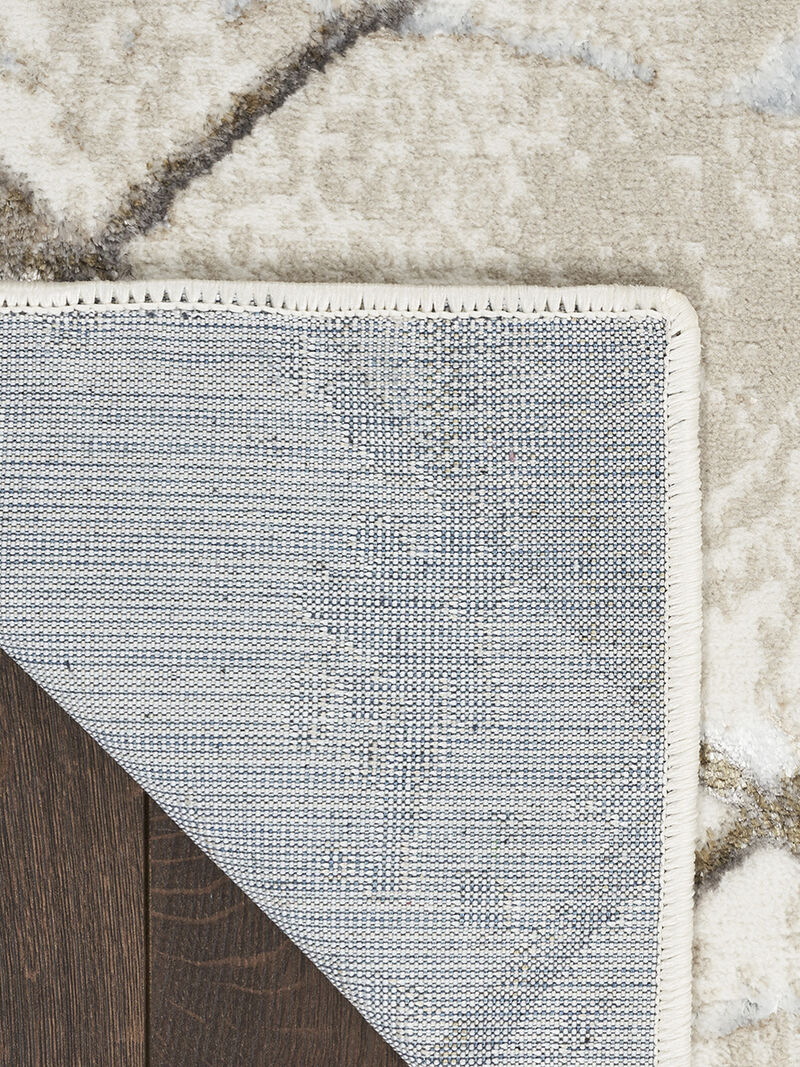 Glitz GLZ02 Ivory/Gray 5'3" x 7'3" Rug