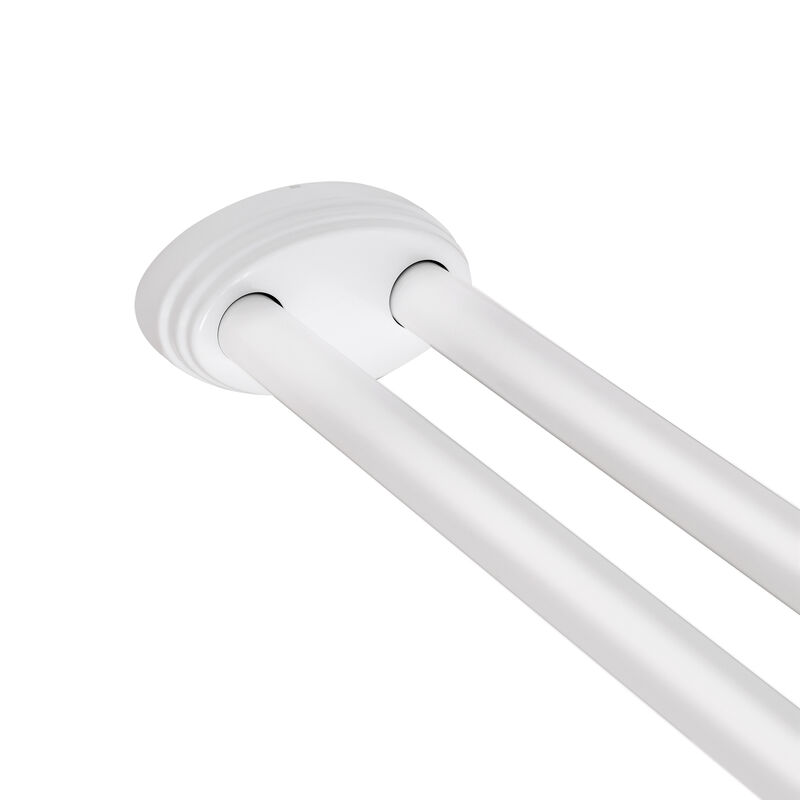 Aluminum Double L Shaped Shower Curtain Rod 72" L x 31.7" W image number 3