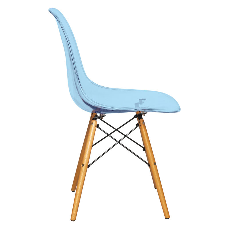 LeisureMod Dover Plastic Molded Dining Side Chair