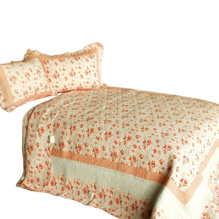 Vermicelli Quilted Cotton Printed Quilt Set Queen Size Les Coristes Design Set