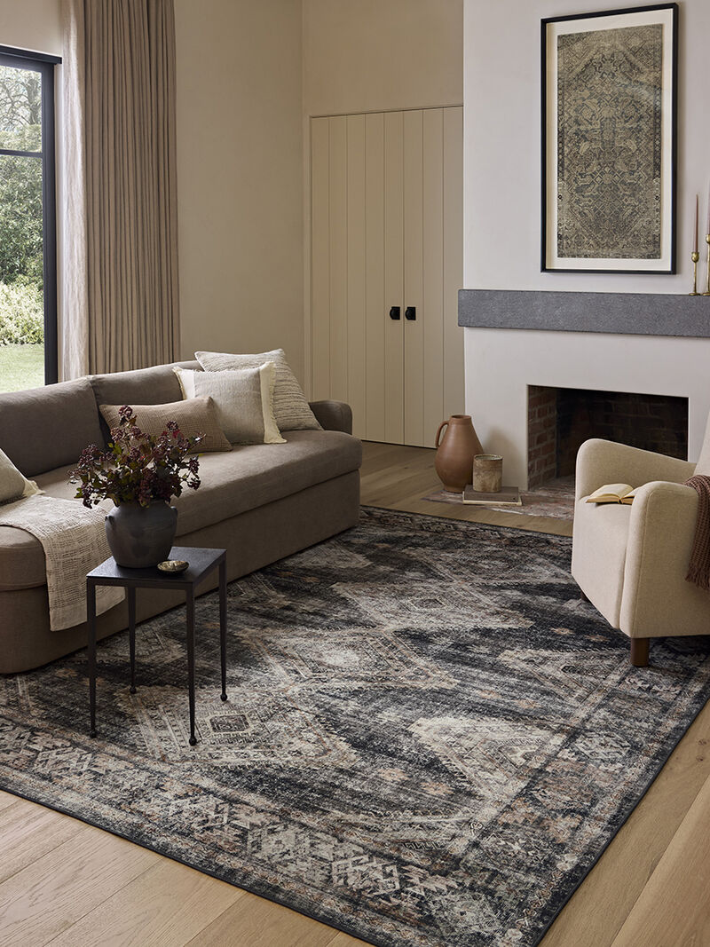 Josie  Ink/Earth 9'0"x12' Machine Washable Rug image number 1