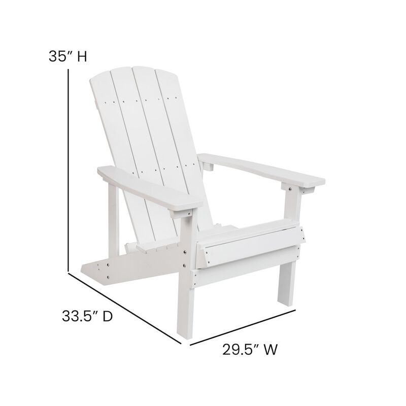 Commercial All-Weather Poly Resin Wood Adirondack Chair image number 3