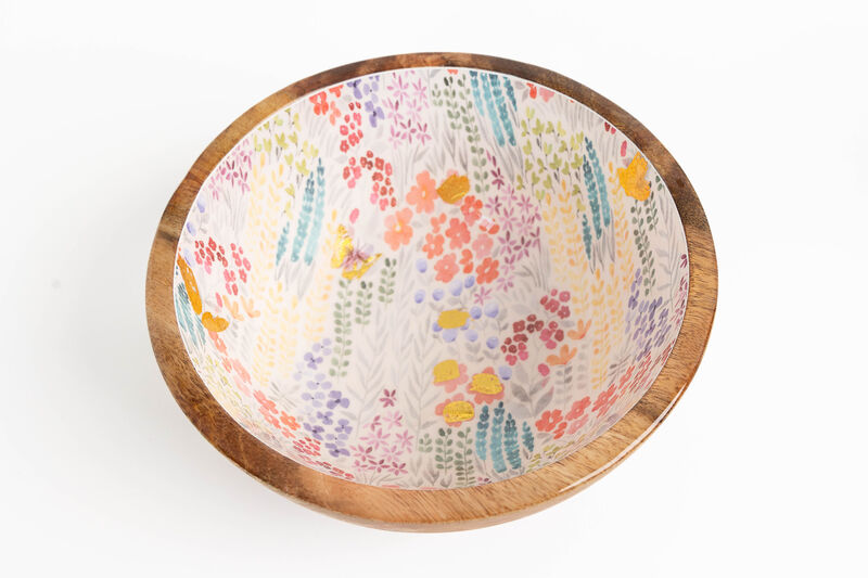 Jeanne Fitz Large Floral Gold Foil Bowl, Medium
