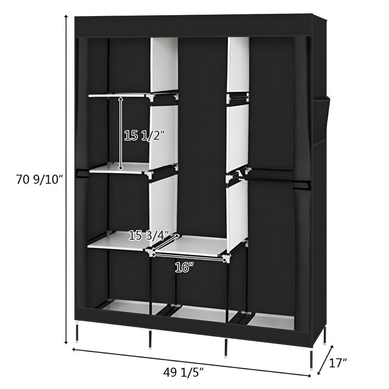 Portable Closet Storage Organizer For Clothes For Bedroom image number 2