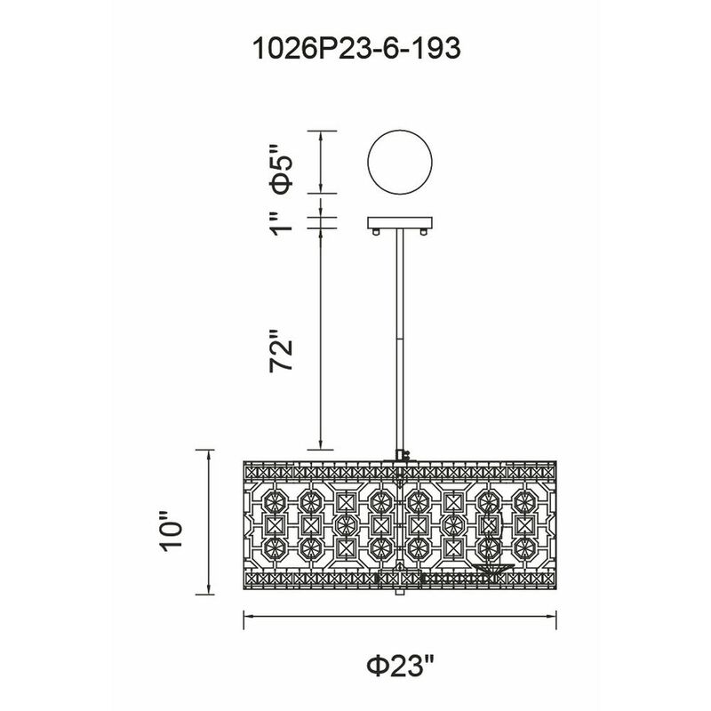 CWI Lighting Belinda 6 Light Chandelier With Champagne Finish