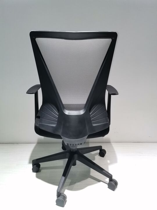 DEPOT E-SHOP Puebla Office Chair, Nylon Base Black, Fixed Armrest, Black / Smokey Oak