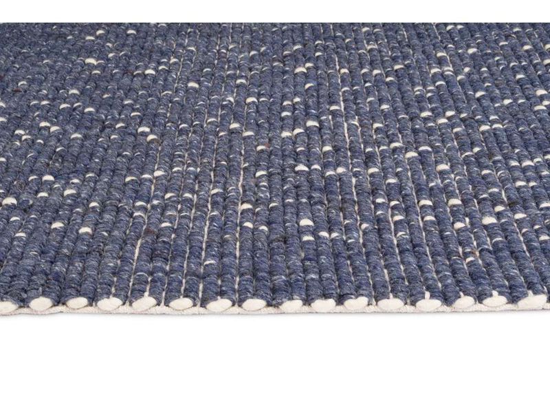 Kendra Navy Blue and Ivory Wool Rug image number 3